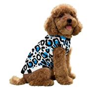FANSU Dog Cooling Vest Ice Silk Pet Summer T-Shirt Leopard Print Breathable Anti-Shedding Indoor Puppy Clothes Lightweight Heat Relief Cat Apparel for Outdoor Walking (blue,XXL)
