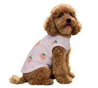 FANSU Dog Cooling Vest Ice Silk Pet Summer T-Shirt Strawberry Print Breathable Anti-Shedding Indoor Puppy Clothes Lightweight Heat Relief Cat Apparel for Outdoor Walking (light pink,XL)