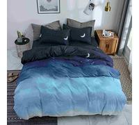 FANSU Duvet Cover Set Bedding Sets for Double King Single Size Bed 4 Piece Elegant Duvet Set 2 x Pillowcases 1 x Quilt Case 1 x Flat Sheet (Double-200x200cm,Starry)