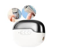 FANSU Electric Nail Clippers, 2-in-1 Cutting and Grinding Automatic & Nail Scraps Storage, Slanted Nail Clipper for Thick Toenails, for Women Men Kids Adults Seniors (White)