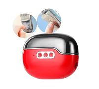 FANSU Electric Nail Clippers 2-in-1 Cutting and Grinding Automatic +Nail Scraps Storage, Slanted Nail Clipper for Thick Toenails, for Women Men Kids Adults Seniors (Red)