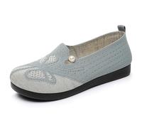 FANSU Espadrilles Women, Comfortable and Portable Canvas Shoes Women, Unisex Soft Sole Espadrilles, Casual Versatile Fashion Ladies Flat Shoes, Slip On Trainer (Blue,5.5)