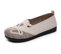 FANSU Espadrilles Women, Comfortable and Portable Canvas Shoes Women, Unisex Soft Sole Espadrilles, Casual Versatile Fashion Ladies Flat Shoes, Slip On Trainer (Beige,5)