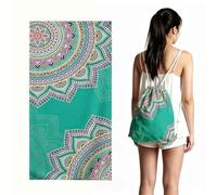FANSU European Retro Style 2-In-1 Convertible Beach Towel & Drawstring Backpack, Sandproof Quick Dry Microfibre Lightweight Foldable Beach Towel for Sports Travel Camping (Turquoise,70x140cm)