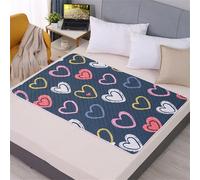 FANSU Fashion Prints Absorbent Puppy Pads, Non-Slip Waterproof Puppy Training Pads Reusable Dog Mat Washable Dog Training Pads Large Puppy Pads for Floor Protector, Couch (120x150cm,Love)