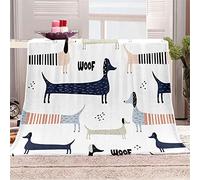 FANSU Fleece Blanket Throw Large, Kids Adults Microfiber Fluffy Soft Warm Lightweight 3D Flannel Blankets Bedspread for Bed Sofa Settees Couch Chair Office (Dachshund,180x200cm)