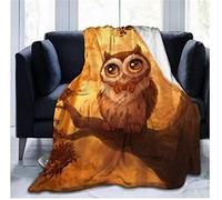 FANSU Fleece Throw Blanket, Kids Adults Microfiber Soft Warm Fluffy Lightweight 3D Flannel Blankets Bed Sofa Blanket Bedspread for Bedroom Sleeping and Camping (Owl,150x200cm)