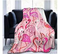 FANSU Fleece Throw Blanket, Kids Adults Microfiber Soft Warm Fluffy Lightweight 3D Printed Flannel Blankets Bed Sofa Blanket Bedspread for Bedroom Sleeping and Camping (Flamingo,150x200cm)