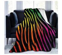 FANSU Fleece Throw Blanket, Kids Adults Microfiber Soft Warm Fluffy Lightweight 3D Printed Flannel Blankets Bed Sofa Blanket Bedspread for Bedroom Sleeping and Camping (Zebra pattern,150x220cm)