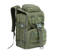 FANSU Foldable Hiking Daypack Backpack, 35L Military Attack Tactical Water Resistant Bag Unisex Outdoor Camping Mountaineering Walking Cycling Climbing Travel Rucksack (35L,Army green)