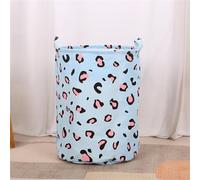 FANSU Foldable Laundry Basket Large Round Waterproof Collapsible Washing Basket with Handles - Dirty Clothes/Toys Storage Basket for Bedroom, Bathroom, University (62 L,Blue 1 piece)