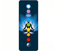 FANSU Foldable Pilates Yoga Mat 1.0mm Thick Exercise Mat Sweat Absorbent Portable Travel Mat Non-Slip Cover Pad for Travel, Pilates, Workout, Bikram, Gym, Fitness (183x68cm,Chakra J)