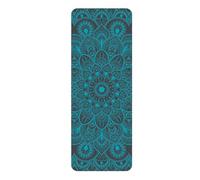 FANSU Foldable Pilates Yoga Mat 1mm Thick Mandala Exercise Mat Sweat Absorbent Portable Travel Mat Non-Slip Cover Pad for Pilates,Travel, Bikram, Fitness (A,183cmx68cm)