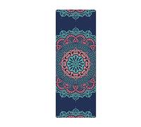FANSU Foldable Pilates Yoga Mat Exercise Mat Sweat Absorbent Portable Travel Mat Non-Slip Cover Pad for Travel, Pilates, Workout, Bikram, Gym, Fitness (1830x680x1.5mm,navy blue)