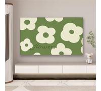 FANSU French flowers TV Dust Cover, TV Screen Cover, Elastic Universal Television All-Inclusive Protection, Soft Stretch Computer Dust for 32” to 85” Television/PC Display (Green 4,76-85 inches)
