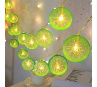FANSU Fruit Pattern LED Garden Lights, 8 Modes Indoor/Outdoor Solar String Lights, Solar Lights Outdoor Garden, for Patio Yard Home Christmas Parties Wedding Decorations (Green,5m/20 LED)