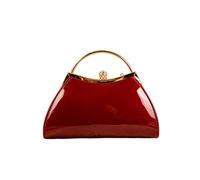 FANSU Glossy Evening Clutch Bag for Women Wedding Guest (Burgundy)