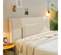 FANSU Headboard Cover for Single Double King Size Bed, Beige Nordic Dustproof Headboard Protector Cover, Stretch All-Inclusive Bed Headboard Covers Modern Bedroom Decoration (Brown,120cm)