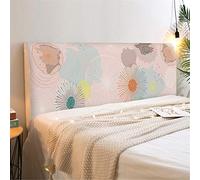 FANSU Headboard Slipcover for Single Double King Size Bed, Printed Dustproof Headboard Wrap, Stretch All-Inclusive Bed Head Protector Cover Modern Bedroom Decoration (Dandelion,120cm)