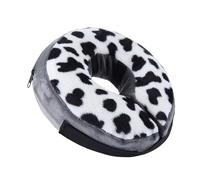 FANSU Inflatable Dog Collars for After Surgery, Recovery Collar for Dogs and Cats Adjustable Pet Cone Collar Soft Round Donut Collar for Cats Dogs to Stop Licking Wounds (S,Cow print)