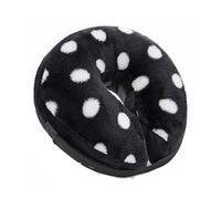 FANSU Inflatable Dog Collars for After Surgery, Recovery Collar for Dogs and Cats Adjustable Pet Cone Collar Soft Round Donut Collar for Cats Dogs to Stop Licking Wounds (L,Black polka dots)
