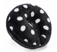 FANSU Inflatable Dog Collars for After Surgery, Recovery Collar for Dogs & Cats Adjustable Pet Cone Collar Soft Round Donut Collar for Dogs Cats to Stop Licking Wounds (M,Black Polka Dot)
