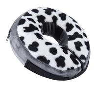 FANSU Inflatable Dog Collars for After Surgery, Recovery Collar for Dogs & Cats Adjustable Pet Cone Collar Soft Round Donut Collar for Dogs Cats to Stop Licking Wounds (L,Cow print)