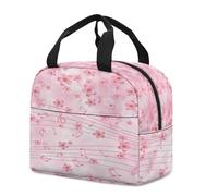 FANSU Japanese Style Lunch Bag, Insulated Lunch Bag,Wide Open Portable Cooler Lunchbox, Waterproof Totes, Handbag Men Women for Outdoor,Beach,Camping, BBQ,Travel,Picnic (Sakura 4,23x13x21cm)