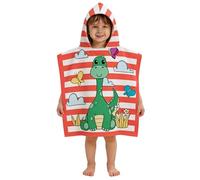 FANSU Kids Hooded Beach Towel Poncho - Microfiber Quick Dry Changing Robe for Swimming Surfing Bathing - Cute Dinosaur Mermaid Shark Cartoon Print for Boys Girls Toddlers (Brachiosaurus,75x75cm)
