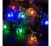 FANSU LED Garden Lights, 8 Modes Indoor/Outdoor Solar String Lights, Butterfly Pattern Solar Lights Outdoor Garden,for Patio Yard Home Christmas Parties Wedding Decorations (Colorful,12m/100 LED)