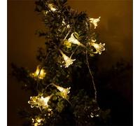 FANSU Lotus LED Garden Lights,8 Modes Indoor/Outdoor Solar String Lights, Versatile Solar Lights Outdoor Garden, for Patio Yard Home Christmas Parties Wedding Decorations (Warm White,5m/20 LED)