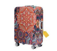 FANSU Luggage Cover Suitcase Elastic Trolley Case Cover Luxury Mandala Exotic Print Thicken Wear Resistant Anti-Scratch Wheeled Luggage Business Travel Cabin Case Cover (S:18-20 inch,Colorful)