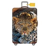 FANSU Luggage Covers for Suitcases Trolley Case Cover for Luggage, Animal Print Elastic Anti-Scratch - Travel Suitcase Cover Protector, 18-32in Small Medium Large Luggage (Leopard,S(18-21in))