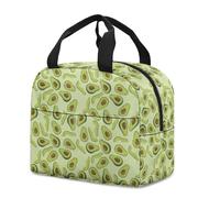 FANSU Lunch Bag, Avocado Print Insulated Lunch Bag, Wide Open Portable Cooler Lunchbox, Waterproof Leak-Proof Reusable Totes, Men Women Kids Handbag for Outdoor, Beach, Camping (Green 2,OneSize)