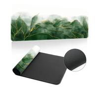 FANSU Marble Texture Mouse Mat, Gaming Mouse Pad Extra Large Desk Mat, Mouse Pad with Sewn Edges and Non-Slip Base, Mousepad Suitable for Office and Home (600x300x3mm,Turquoise)