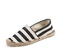 FANSU Men Women Simple Espadrilles, Comfortable and Portable Women's Espadrille Shoes, Slip-on Flat Espadrilles, Ladies Canvas Shoes No Laces UK 4-10 Size