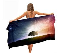 FANSU Microfibre Beach Bath Towel Rectangle Large, Easy Care Lightweight Sports Travel Gym Summer Swim Ultra Soft Super Absorbent Towels Quick Dry & Sand Free Compact (meteor,80 * 180cm)