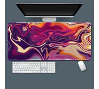 FANSU Modern Abstract Style Mouse Mat, Gaming Mouse Pad Extra Large Desk Mat, Mouse Pad with Sewn Edges and Non-Slip Base, Mousepad Suitable for Office and Home (Colorful,1000x500x3mm)