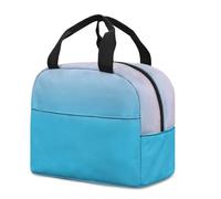 FANSU Modern Gradient Lunch Bag, Insulated Lunch Bag,Wide Open Portable Cooler Lunchbox, Waterproof Totes, Handbag Men Women for Outdoor,Beach,Camping, BBQ,Travel,Picnic (Light Blue,23x13x21cm)