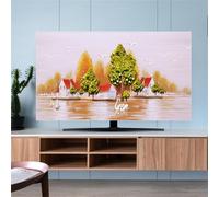 FANSU Modern Print TV Dust Cover,TV Screen Cover,Universal Elastic Television All-Inclusive Protection,Computer Dust for 32” to 80” Television/PC Display Decoration (Trees,40-43Inch)