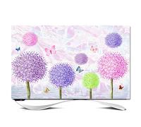 FANSU Nordic Flowers TV Dust Cover, TV Screen Cover, Universal Elastic Television All-Inclusive Protection, Soft Stretch Computer Dust for 32” to 80” Television/PC Display (Colorful,58-60 inch)