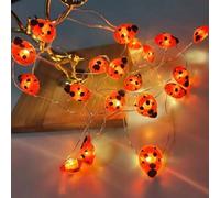 FANSU Outdoor Solar Garden Lights, Fairy Lights Solar Powered Waterproof, 8 Modes Lighting, Decorative Lighting for Garden Party Wedding Festival Home (Ladybug,7m 50LED)
