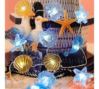 FANSU Outdoor Solar Garden Lights, Fairy Lights Solar Powered Waterproof, 8 Modes Lighting, Decorative Lighting for Garden Party Wedding Festival Home (Ocean Blue,7m 50LED)