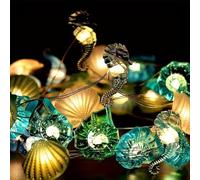FANSU Outdoor Solar Garden Lights, Fairy Lights Solar Powered Waterproof, 8 Modes Lighting, Decorative Lighting for Garden Party Wedding Festival Home (Ocean Green,5m 30LED)