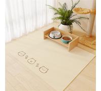 FANSU Pet Food Mat, Large Absorbent pet Mats for Food Bowls, Washable Diatomite Feeding Mat, Quick Dry Non Slip Dog Slow Feeder Mat for Dogs and Cats Food Water Bowls (Beige,60x90cm)
