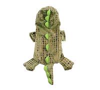 FANSU Pet Halloween Costume Dog Cat, Pumpkin Costume Puppy Cosplay Clothes Design Creative Funny Warm Outfits Hoodie Animal Costumes Apparel with Hat and Ears (M,Crocodile)