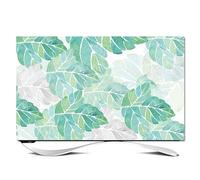 FANSU Plant Print TV Dust Cover, TV Screen Cover, Universal Elastic Television All-Inclusive Protection, Computer Dust for 32” to 80” Television/PC Display Decoration (Green Leaves,80Inch)