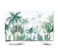 FANSU Plant Print TV Dust Cover, TV Screen Cover, Universal Elastic Television All-Inclusive Protection, Computer Dust for 32” to 80” Television/PC Display Decoration (Palm Trees,55Inch)