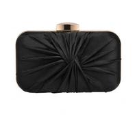 FANSU Pleats Evening Clutch Bag for Women Wedding Guest (Black)
