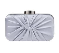 FANSU Pleats Evening Clutch Bag for Women Wedding Guest (Silver)